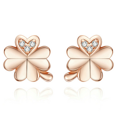 Boucles d'Oreilles Trèfle à Quatre Feuilles