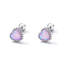 Boucles d'Oreilles Coeurs d'Opale - Image 3