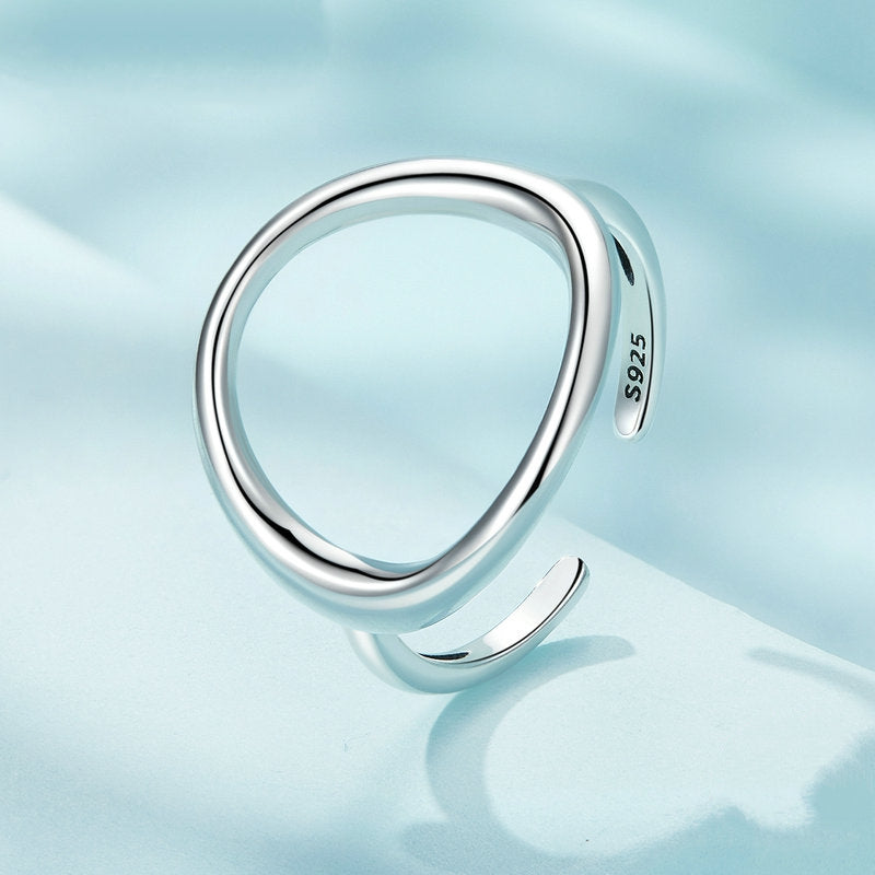 Bague Cercle en argent 925 plaqué or blanc - Photo 3
