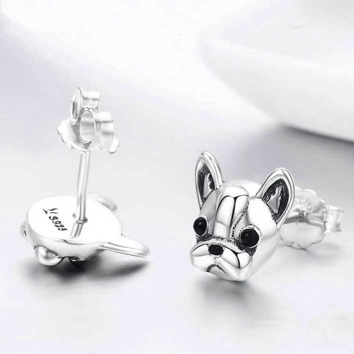 Boucles d'Oreilles Bouledogue Français - Image 4