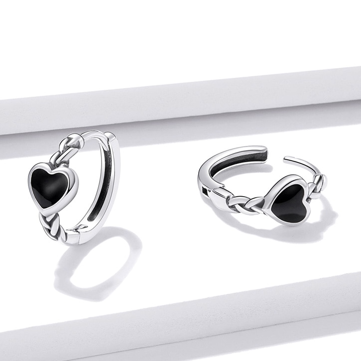 Boucles d'Oreilles Créoles Coeurs