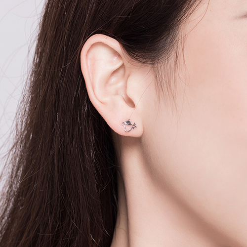 Boucles d'Oreilles Chien avec Os - Image 3