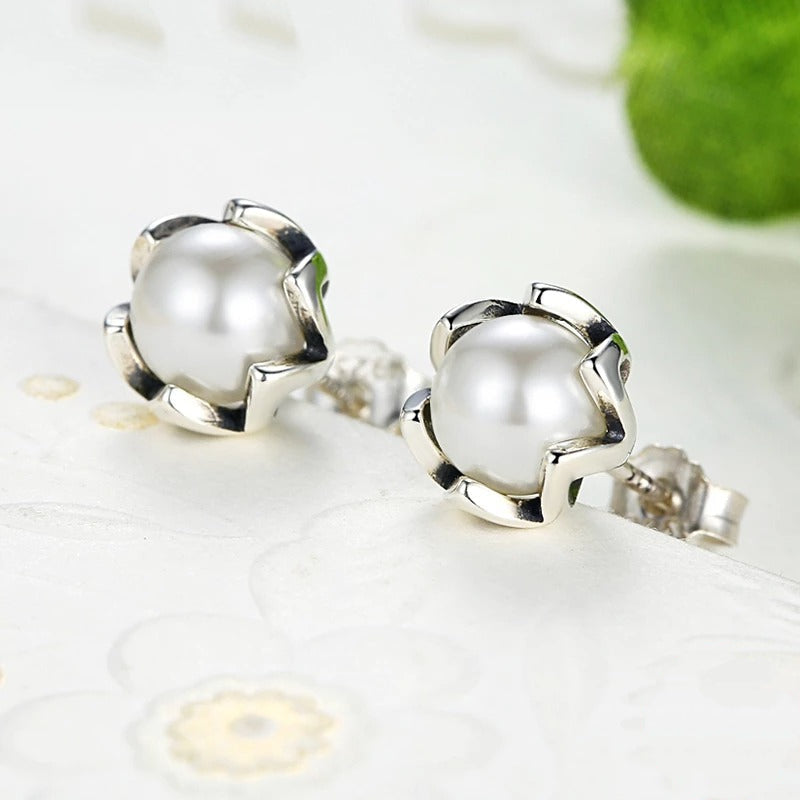 Boucles d'Oreilles Perles en Fleurs - Image 3