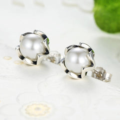 Boucles d'Oreilles Perles en Fleurs - Image 3
