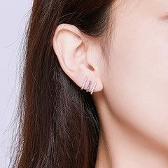 Boucles d'Oreilles Créoles Triples - Image 2