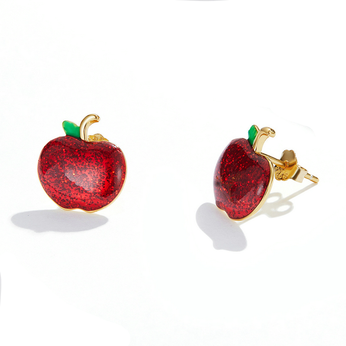Boucles d'Oreilles Pommes Rouges - Image 5