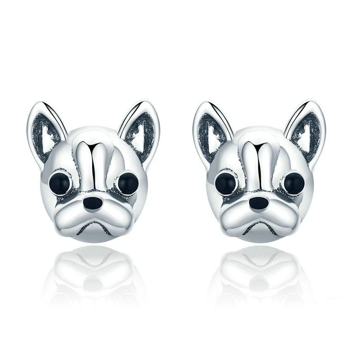 Boucles d'Oreilles Bouledogue Français
