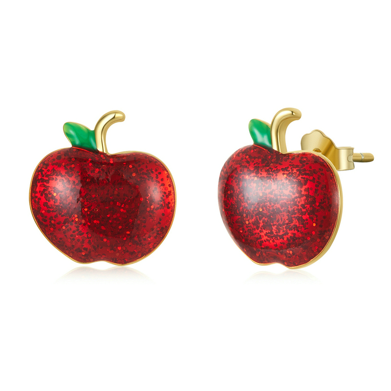 Boucles d'Oreilles Pommes Rouges