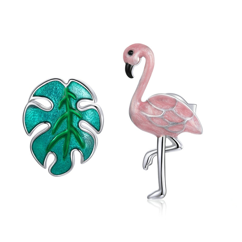Boucles d'Oreilles Flamant Rose