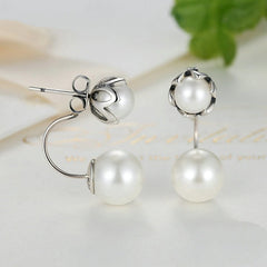 Boucles d'Oreilles Doubles Perles - Image 3