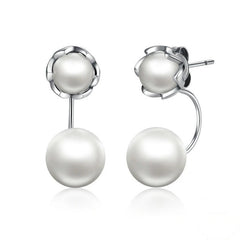Boucles d'Oreilles Doubles Perles