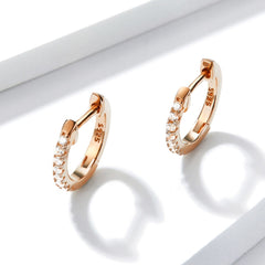 Boucles d'Oreilles Créoles Brillants - Image 3