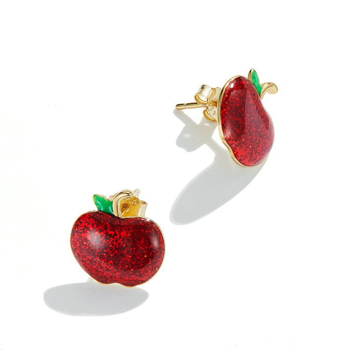 Boucles d'Oreilles Pommes Rouges - Image 4