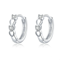 Boucles d'Oreilles Créoles Coeurs