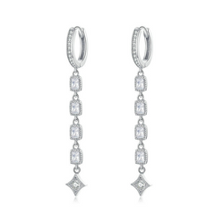 Boucles d'Oreilles Pendantes Brillantes