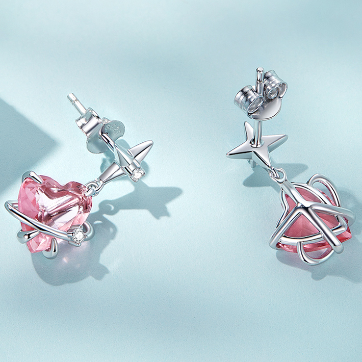 Boucles d'Oreilles Coeurs et Étoiles - Image 5