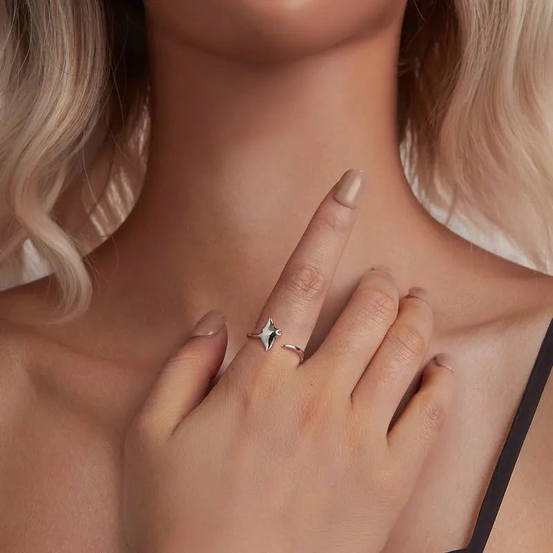 Bague Ajustable Raie en Argent 925