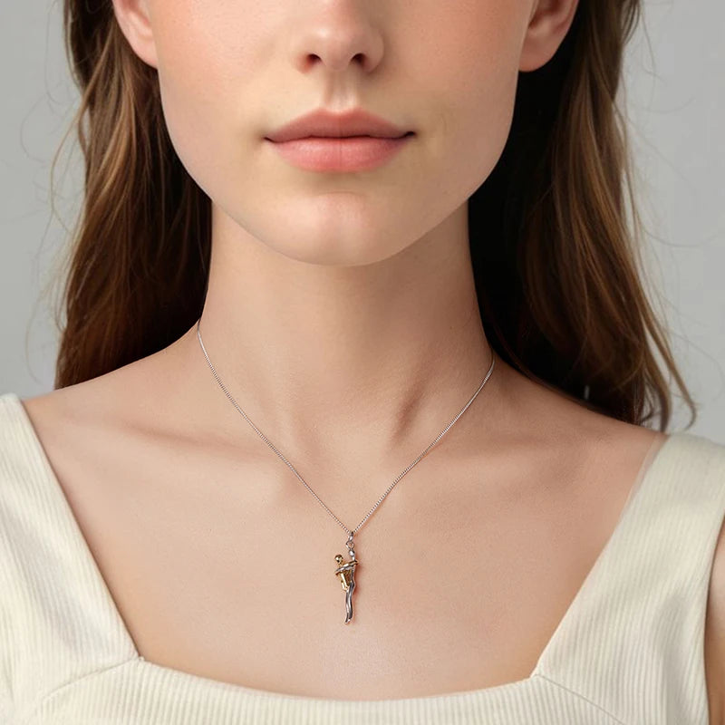 Collier Étreinte Mère-Enfant en Argent 925