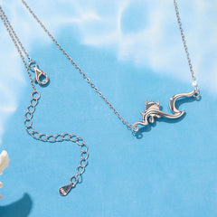 Collier Tortue Vague Larimar en Argent 925