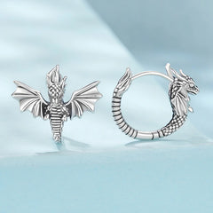 Créoles Dragon Volant en Argent 925