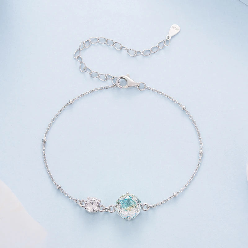 Bracelet Zircon Arc-en-Ciel en Argent 925