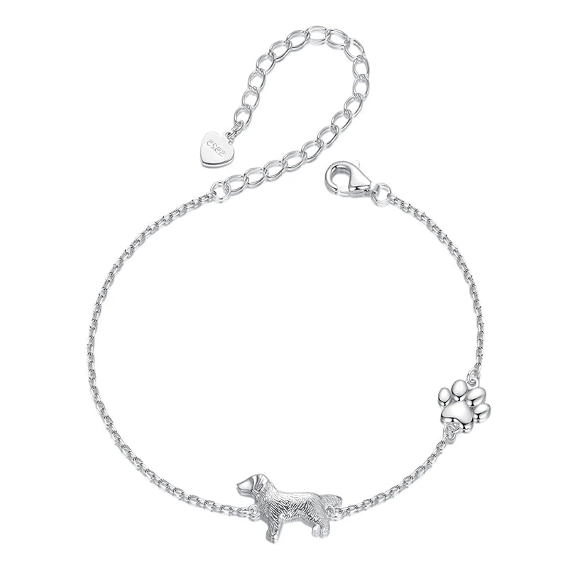 Bracelet Chien Golden Retriever en Argent 925