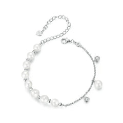 Bracelet Perles Coquillage à Pampille en Argent 925