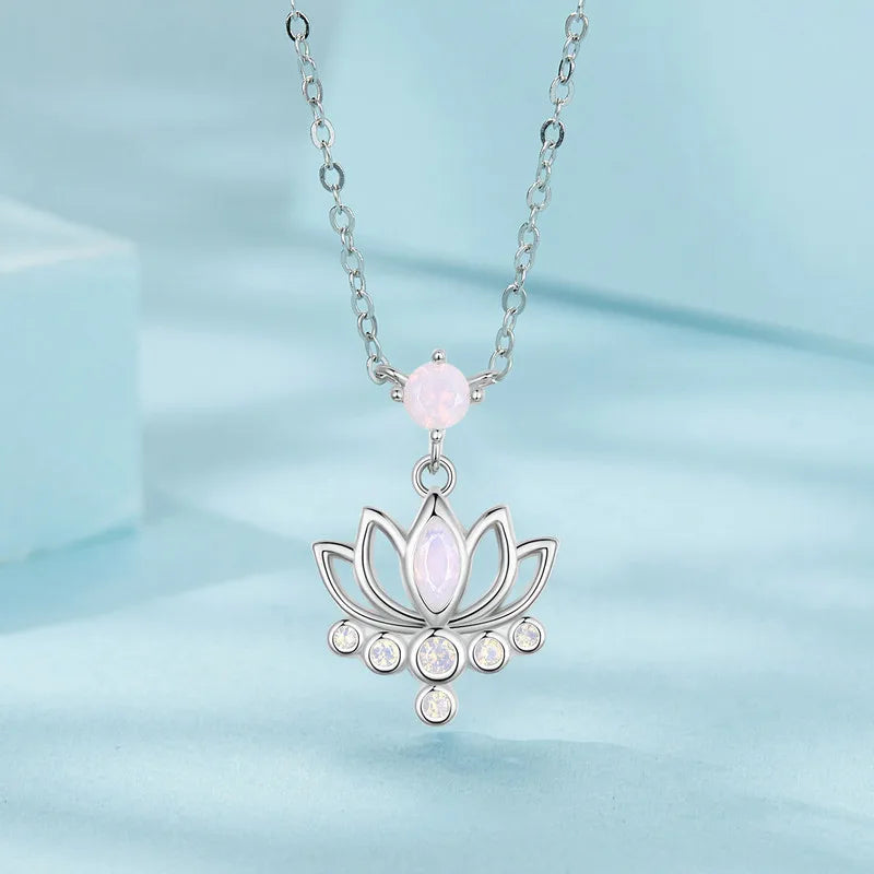 Collier Pendentif Fleur de Lotus en Argent 925