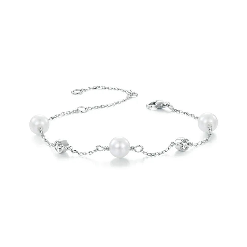 Bracelet Moissanite 0,1ct Esprit Océan en Argent 925 avec Certificat