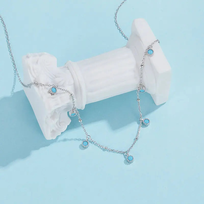 Collier Ras-de-Cou Turquoise en Argent 925