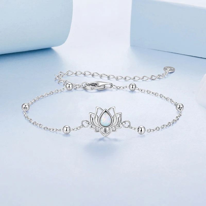 Bracelet Fleur de Lotus en Argent 925