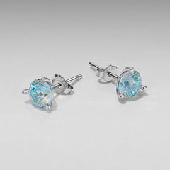 Boucles d'Oreilles Puces Pierre Feu d'Artifice en Argent 925