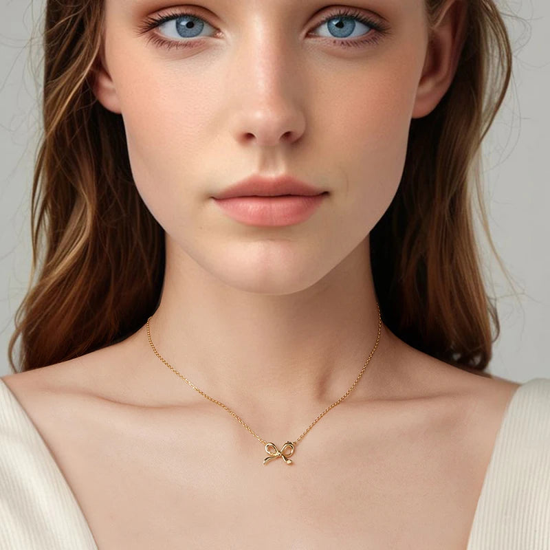 Collier Nœud Ruban en Argent 925