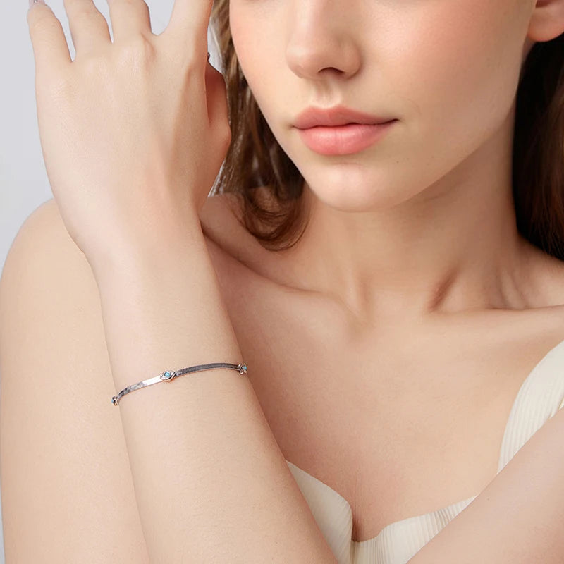 Bracelet Œil Protecteur en Argent 925