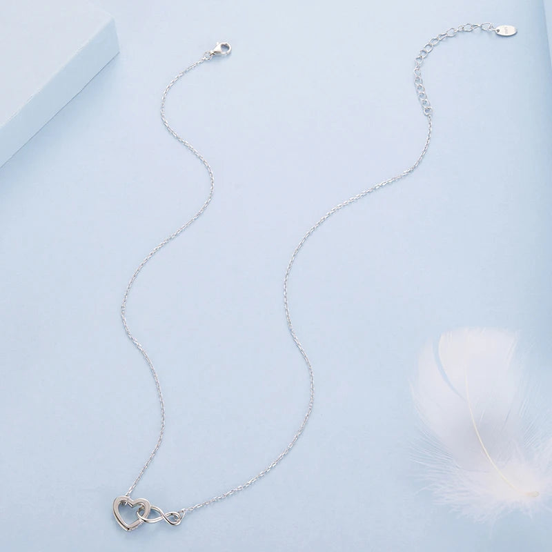 Collier Code Morse Cœur Éternel en Argent 925