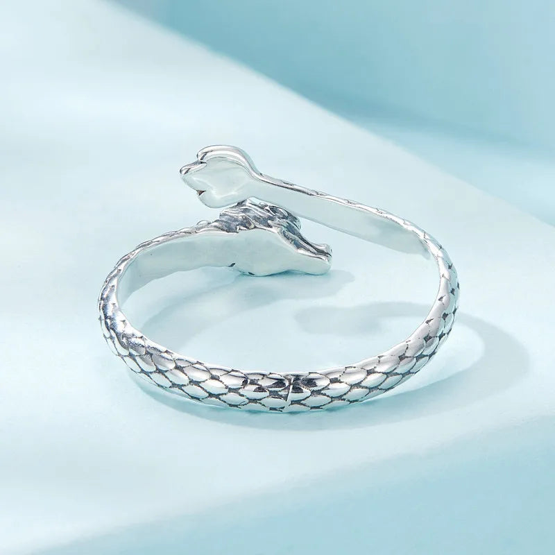 Bague Dragon Enroulé en Argent 925