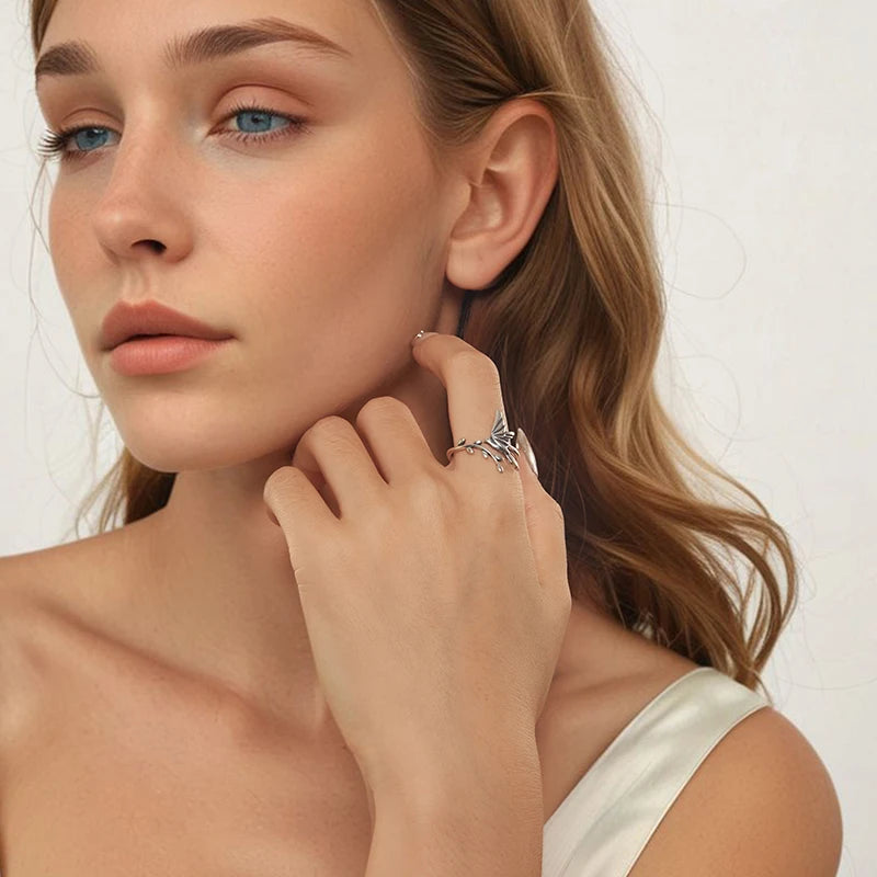 Bague Oiseau en Vol en Argent 925