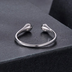 Bague Ajustable Moissanite 0,1ct en Argent 925 avec Certificat