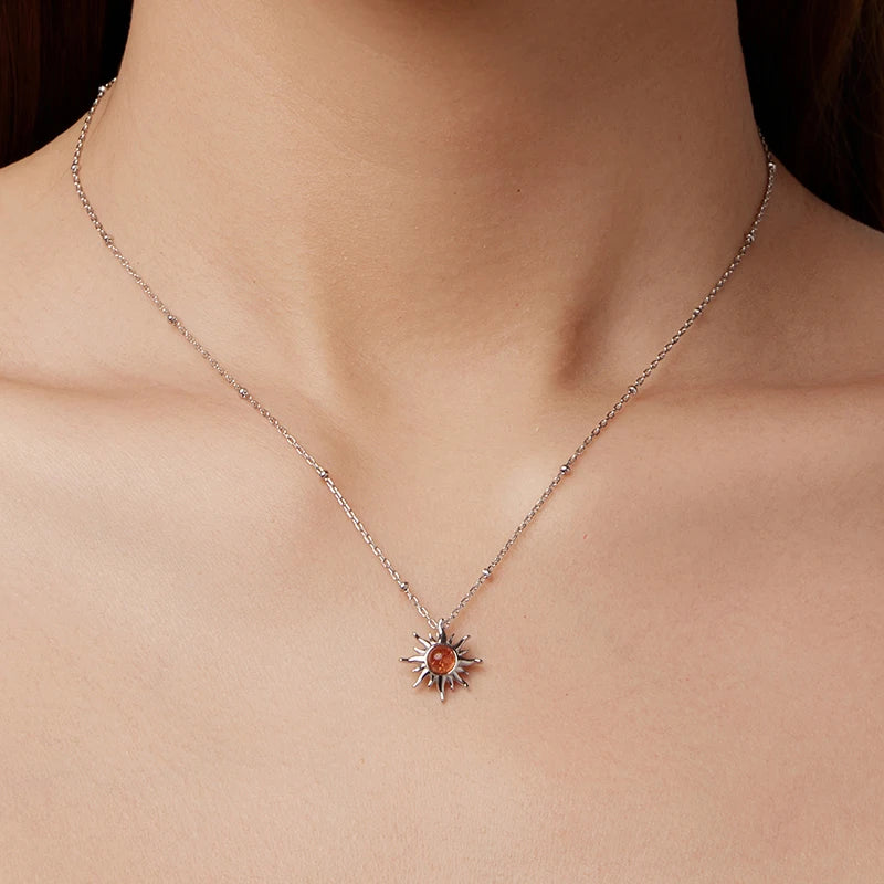Collier Pendentif Soleil en Argent 925