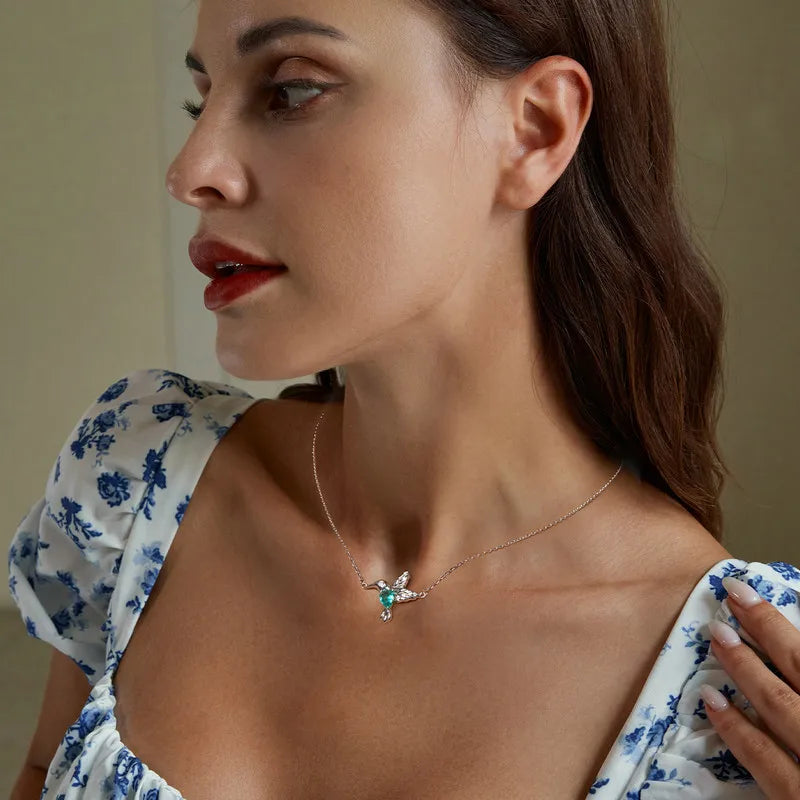 Collier Pendentif Colibri en Argent 925