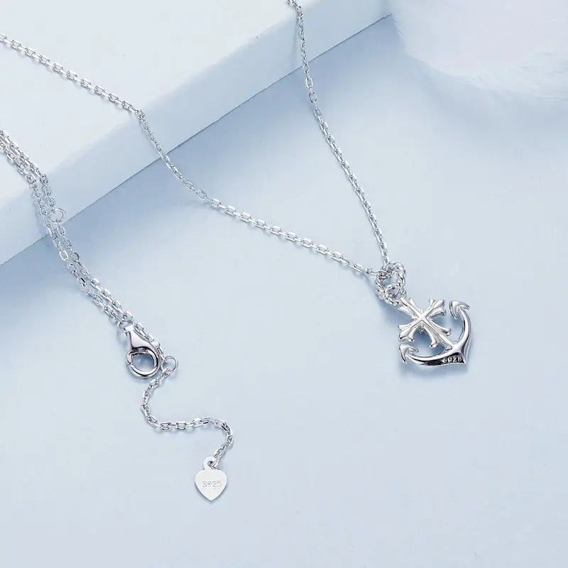Collier Ancre Marine en Argent 925