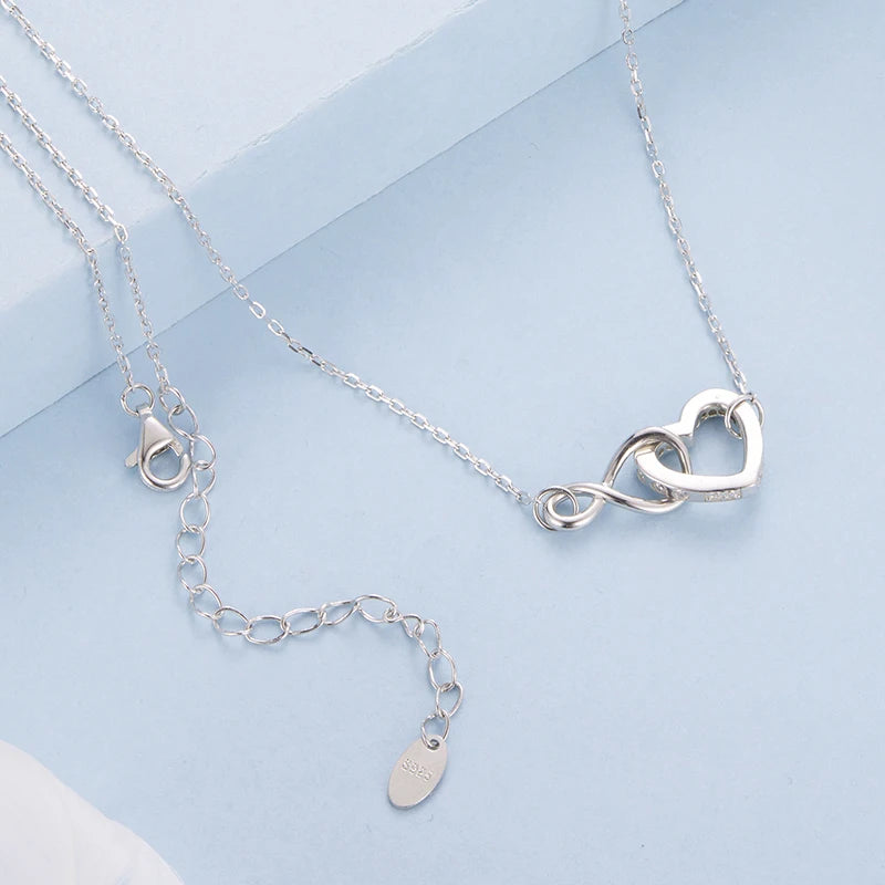 Collier Code Morse Cœur Éternel en Argent 925