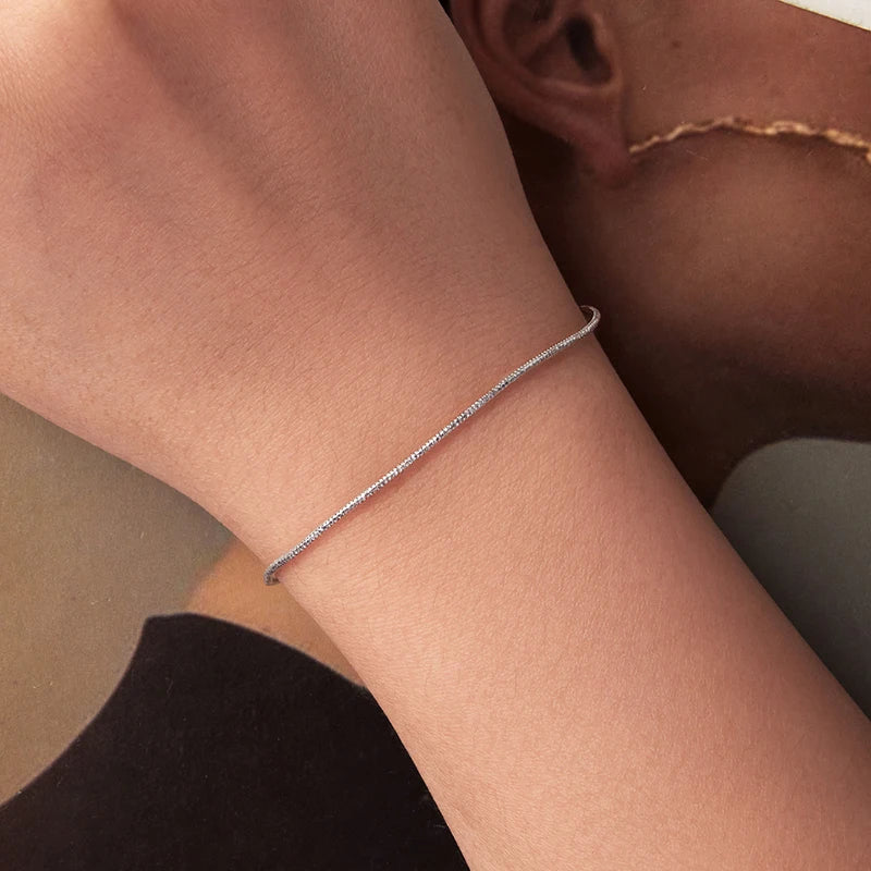 Bracelet Chaîne Scintillante de Luxe en Argent 925