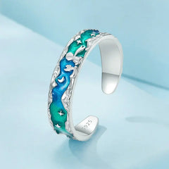 Bague Ajustable Petit Prince et Renard en Argent 925