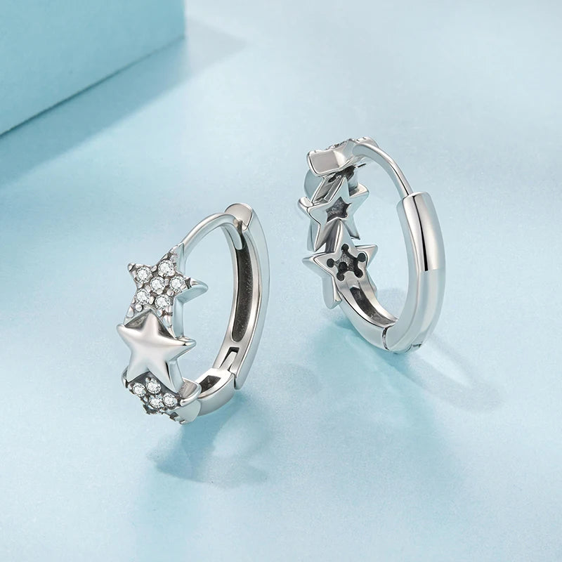 Créoles Étoile en Argent 925