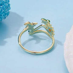 Bague Ajustable Poisson-Clown en Argent 925