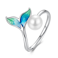 Bague Ajustable Sirène en Argent 925