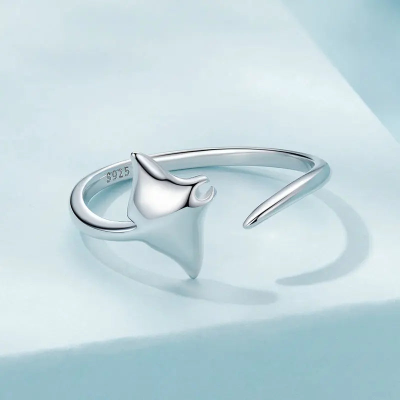 Bague Ajustable Raie en Argent 925