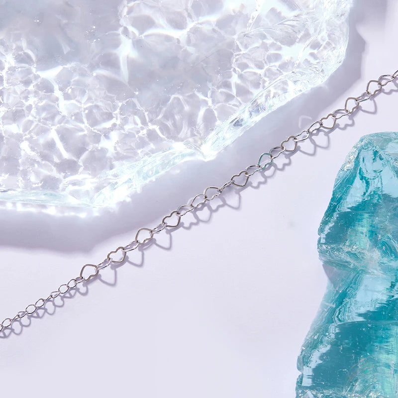 Bracelet à Breloque Cœur en Argent 925