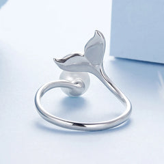 Bague Ajustable Sirène en Argent 925